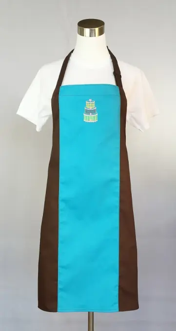 Color Block Cake Apron (Turquoise)